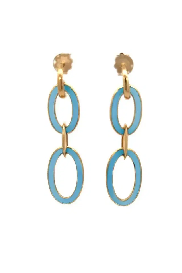 ALETTO BROTHERS Blue Enamel Capri Earrings