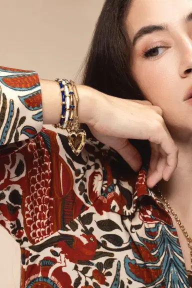 SIDNEY GARBER Blue Enamel Carly Bracelet | Thumbnail 3