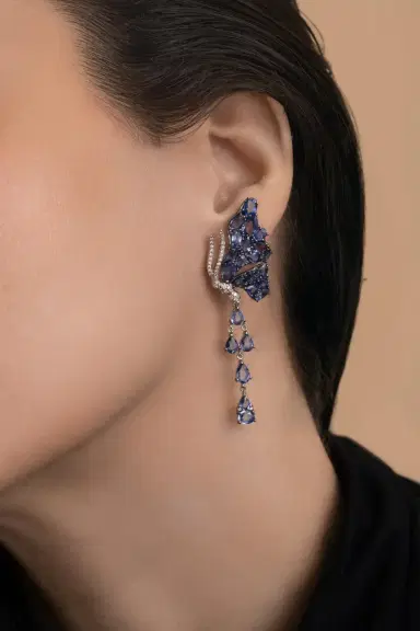 STEFERE Blue Sapphire Butterfly Drop Earrings | Thumbnail 4 STEFERE Blue Sapphire Butterfly Drop Earrings | Thumbnail 4