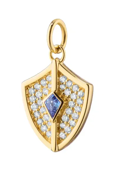 MONICA RICH KOSANN Blue Sapphire Mini Fearless Charm | Thumbnail 1 MONICA RICH KOSANN Blue Sapphire Mini Fearless Charm | Thumbnail 1