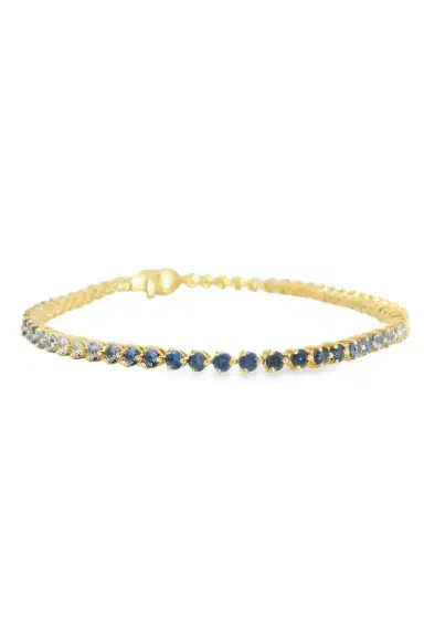 LISA NIK Blue Sapphire Ombre Bracelet - Yellow Gold | Thumbnail 1 LISA NIK Blue Sapphire Ombre Bracelet - Yellow Gold | Thumbnail 1