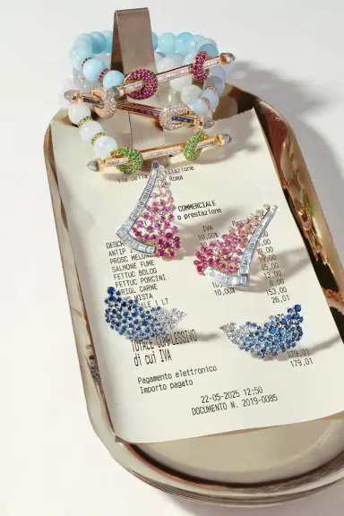 Ananya Blue Sapphire Ombre Scatter Ear Jackets | Thumbnail 5
