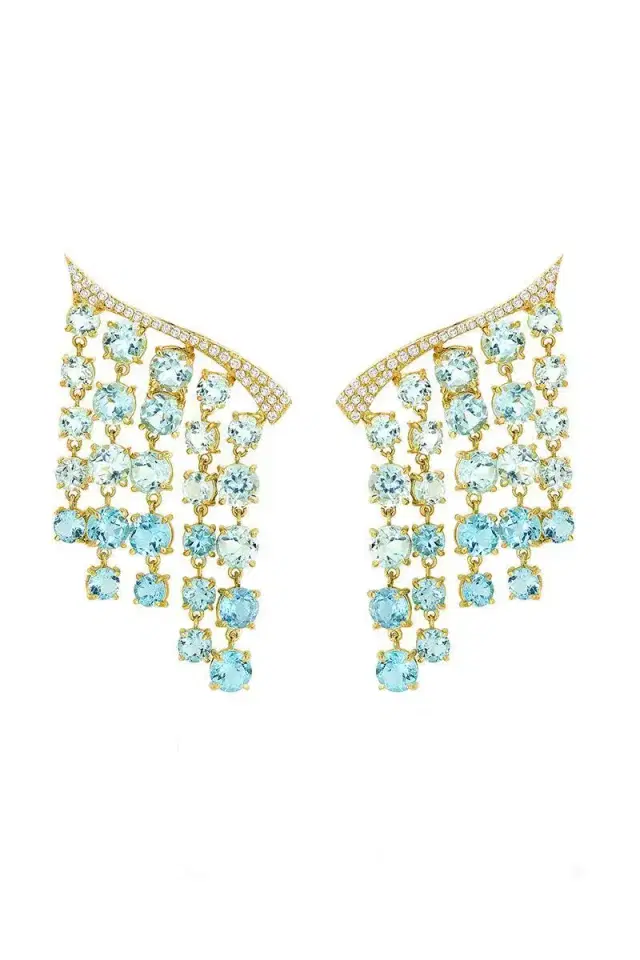 CAROL KAUFFMANN Blue Topaz Bossa Nova Earrings