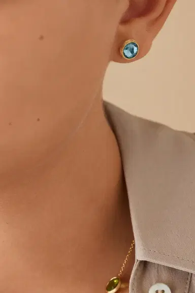 MARCO BICEGO Blue Topaz Jaipur Stud Earrings | Thumbnail 3 MARCO BICEGO Blue Topaz Jaipur Stud Earrings | Thumbnail 3