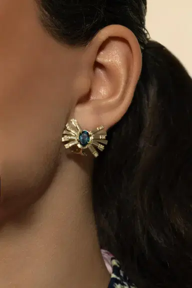 CAROL KAUFFMANN Blue Topaz Mini Farfalle Earrings | Thumbnail 3