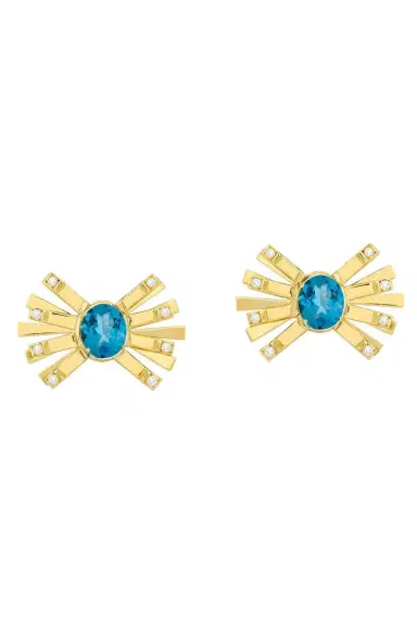 CAROL KAUFFMANN Blue Topaz Mini Farfalle Earrings | Thumbnail 1