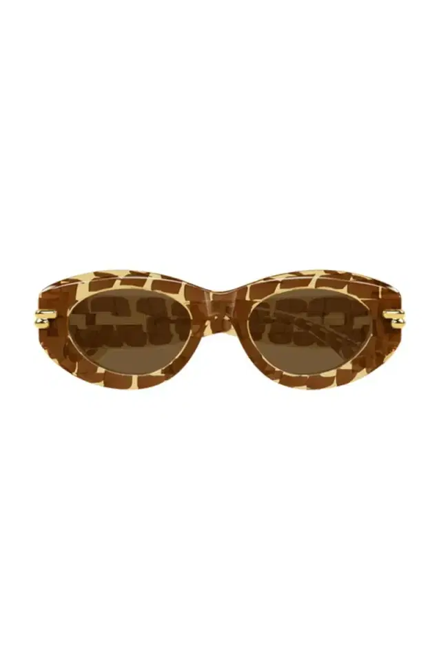 Bottega Veneta Bold Ribbon Oval Sunglasses