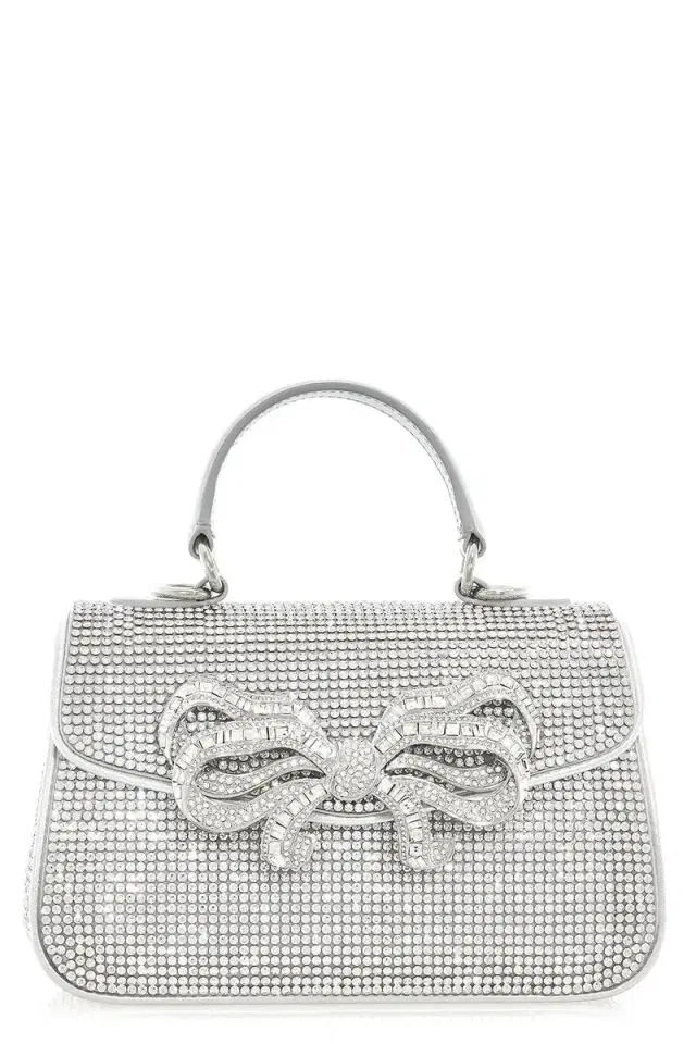 Judith Leiber Bow Top Handle Fullbead Clutch