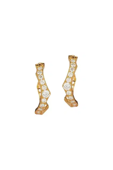 PARULINA Briar Diamond Huggie Earrings | Thumbnail 1