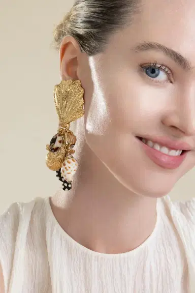 Gas Bijoux Brown Beach Charm Shellita Earrings | Thumbnail 3 Gas Bijoux Brown Beach Charm Shellita Earrings | Thumbnail 3