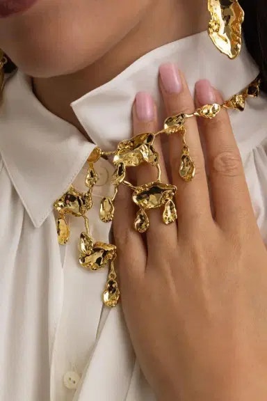 ALEXIS BITTAR Brut Mosaic Cascade Necklace | Thumbnail 4 ALEXIS BITTAR Brut Mosaic Cascade Necklace | Thumbnail 4