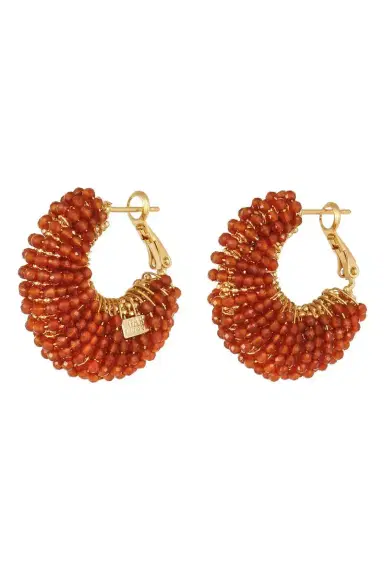 Gas Bijoux Burnt Orange Small Izzia Earrings | Thumbnail 1