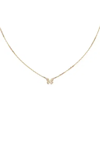 Foundrae Butterfly - Reverie Mini Symbol Stationary Necklace | Thumbnail 1