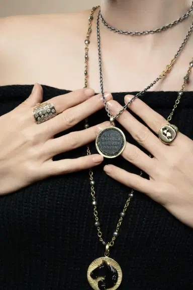 Sylva & Cie Byzantine Leo VI Coin Pendant | Thumbnail 3