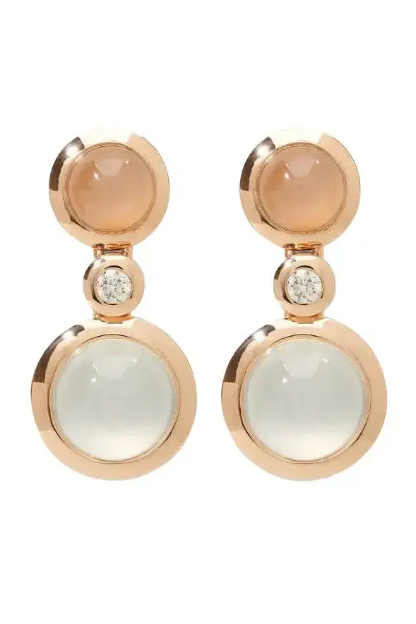TAMARA COMOLLI Camel Bouton 2 Cabochon Earrings