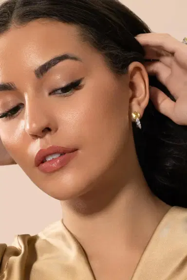 FANTASIA by DESERIO Canary Square Stone Earrings | Thumbnail 4 FANTASIA by DESERIO Canary Square Stone Earrings | Thumbnail 4