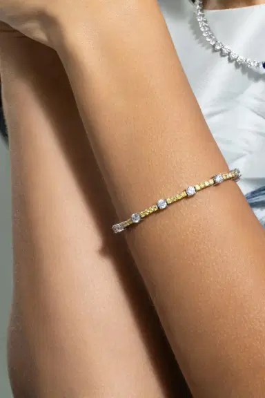 FANTASIA by DESERIO Canary White Tennis Bracelet | Thumbnail 3 FANTASIA by DESERIO Canary White Tennis Bracelet | Thumbnail 3