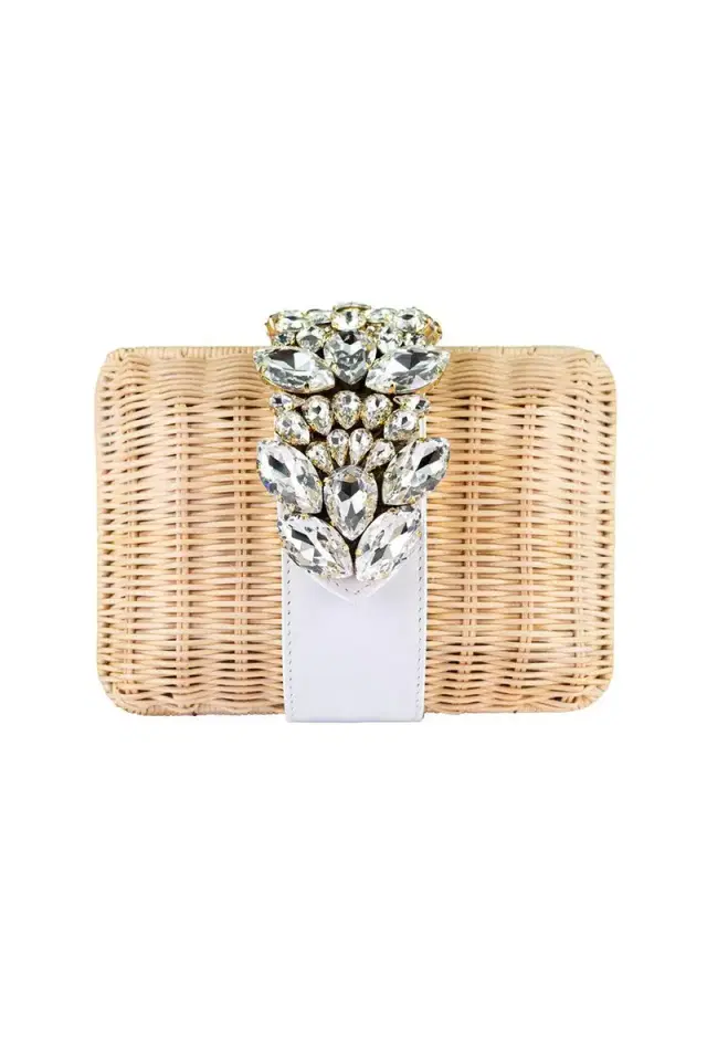GEDEBE Capri Clutch - White