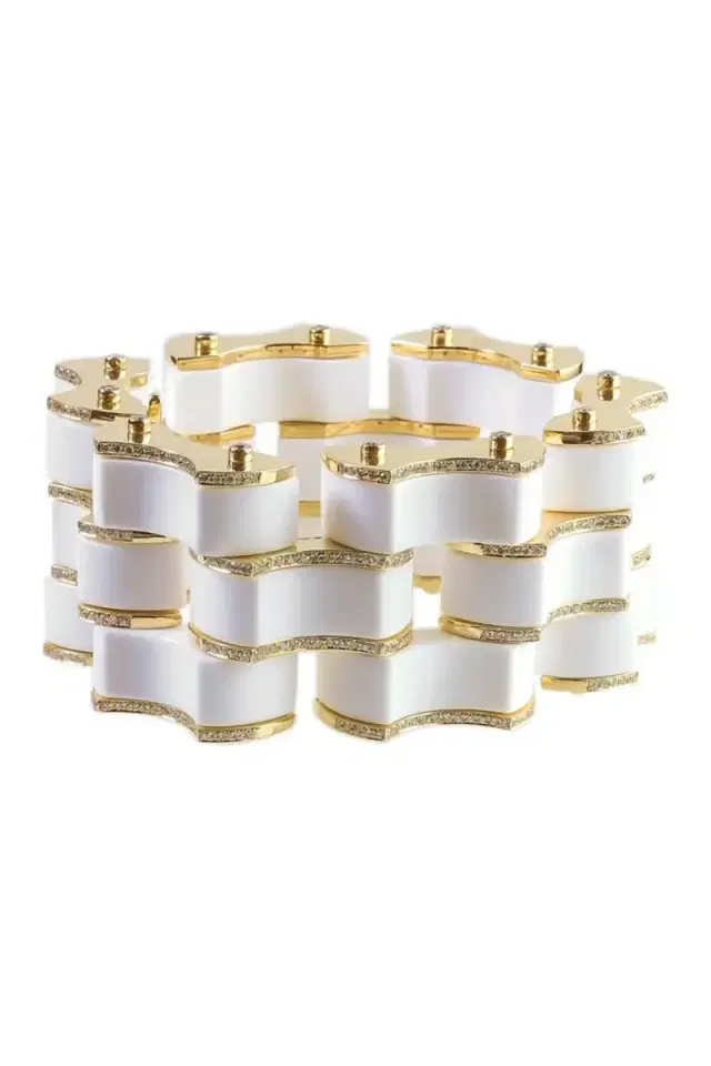 ALETTO BROTHERS Carved Cocolon Ondina Diamond Edge Bracelet