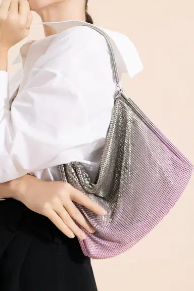 Rabanne Chainmail Shoulder Bag - Pink | Thumbnail 3