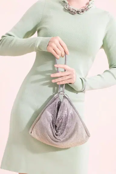 Rabanne Chainmail Shoulder Bag - Silver Gold | Thumbnail 3