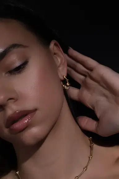 VRAM Chrona Diamond Mini Hoop Earrings | Thumbnail 2