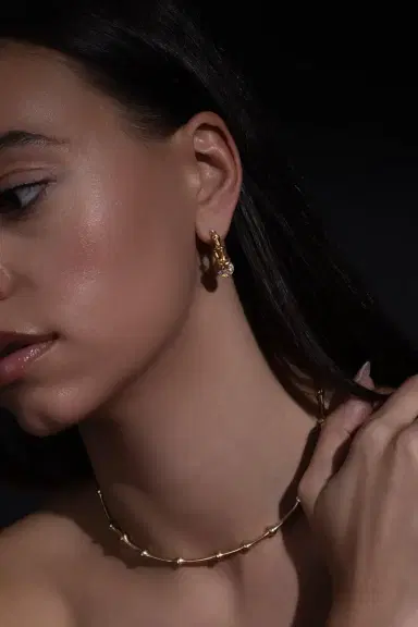 VRAM Chrona Diamond Mini Hoop Earrings | Thumbnail 3