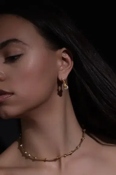 VRAM Chrona Diamond Mini Hoop Earrings | Thumbnail 4