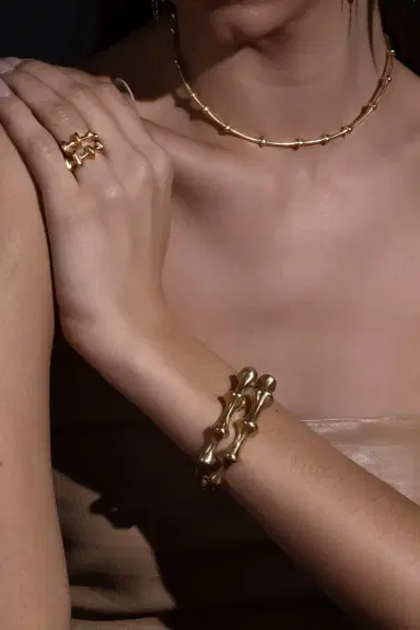 VRAM Chrona Hinged Double Cuff Bracelet | Thumbnail 5