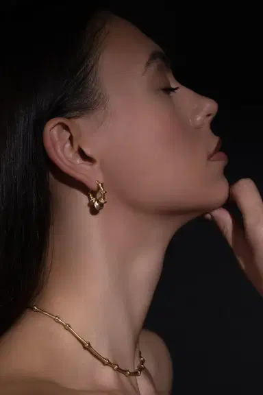 VRAM Chrona Mini Hoop Earrings | Thumbnail 5