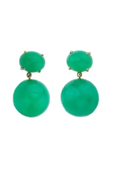 IRENE NEUWIRTH JEWELRY Chrysoprase Gumball Drop Earrings | Thumbnail 1