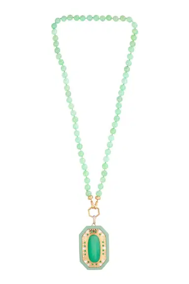Harwell Godfrey Chrysoprase Pendant Bead Foundation Necklace | Thumbnail 1 Harwell Godfrey Chrysoprase Pendant Bead Foundation Necklace | Thumbnail 1