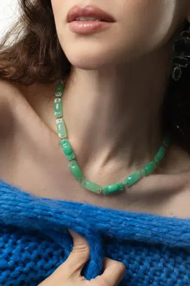 TEN THOUSAND THINGS Chrysoprase Stone Tiles Necklace | Thumbnail 2