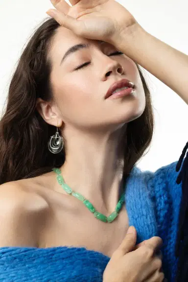TEN THOUSAND THINGS Chrysoprase Stone Tiles Necklace | Thumbnail 4