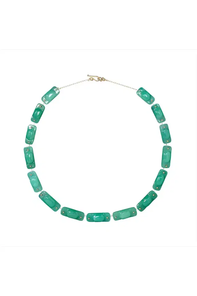 TEN THOUSAND THINGS Chrysoprase Stone Tiles Necklace