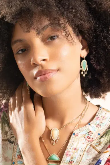 Jacquie Aiche Chrysoprase Teardrop Earrings | Thumbnail 2