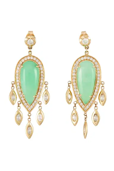 Jacquie Aiche Chrysoprase Teardrop Earrings | Thumbnail 1