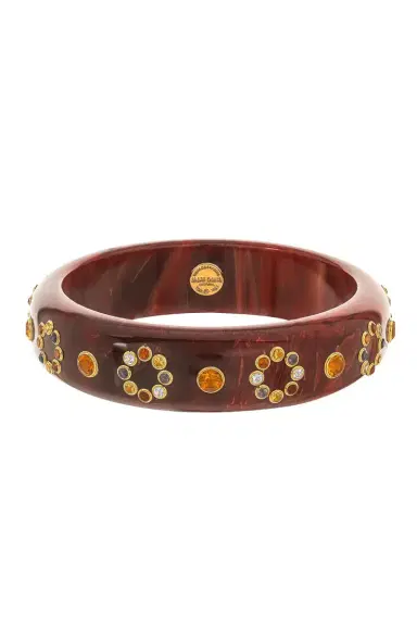 MARK DAVIS Citrine Burgundy Bakelite Bangle | Thumbnail 1 MARK DAVIS Citrine Burgundy Bakelite Bangle | Thumbnail 1