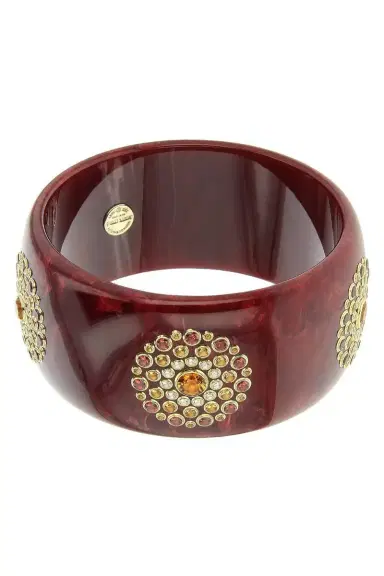 MARK DAVIS Citrine Burgundy Bakelite Bangle | Thumbnail 4 MARK DAVIS Citrine Burgundy Bakelite Bangle | Thumbnail 4