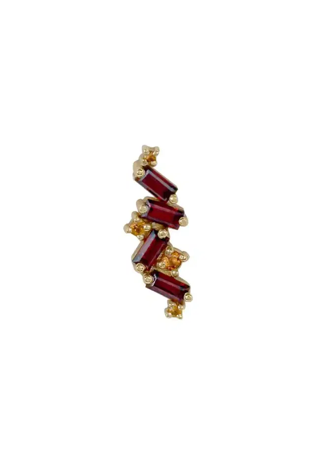 BVLA Citrine Garnet Curve Ear End