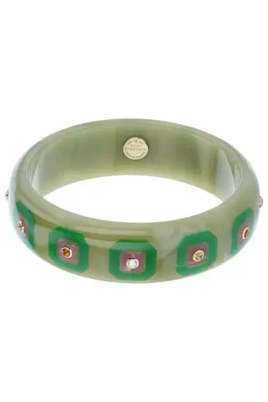 MARK DAVIS Citrine Peridot Green Bakelite Bangle | Thumbnail 4