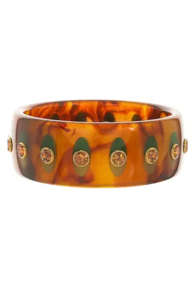 MARK DAVIS Citrine Tortoise Bakelite Bangle Bracelet | Thumbnail 1 MARK DAVIS Citrine Tortoise Bakelite Bangle Bracelet | Thumbnail 1