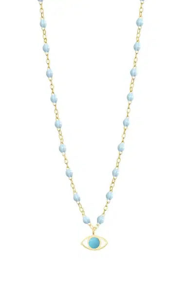Gigi Clozeau Classic Gigi Eye Necklace - 16.5in - Baby Blue | Thumbnail 1 Gigi Clozeau Classic Gigi Eye Necklace - 16.5in - Baby Blue | Thumbnail 1