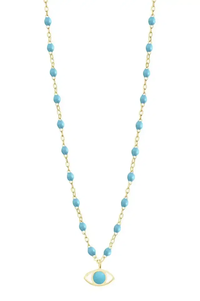 Gigi Clozeau Classic Gigi Eye Necklace - 16.5in - Turquoise