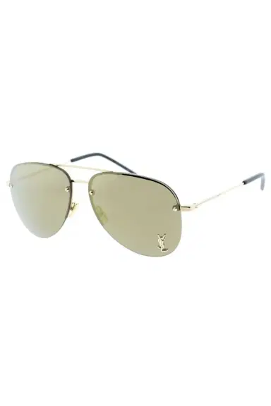 Saint Laurent Classic Gold Aviator Sunglasses | Thumbnail 3