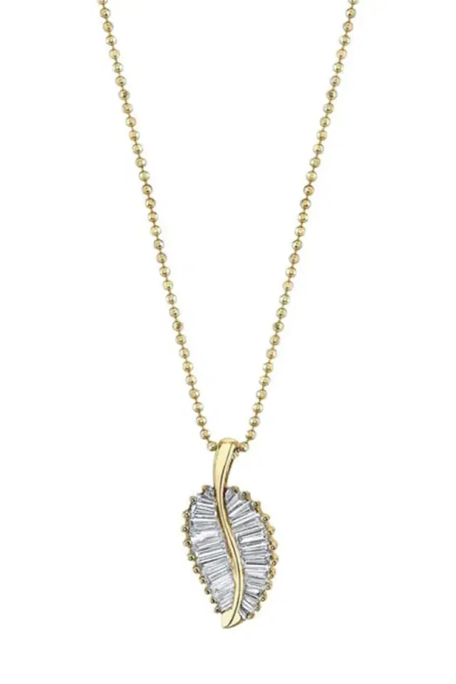 Anita Ko Classic Palm Leaf Diamond Necklace