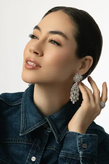 FANTASIA by DESERIO Cluster Waterfall Earrings | Thumbnail 2 FANTASIA by DESERIO Cluster Waterfall Earrings | Thumbnail 2