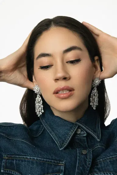 FANTASIA by DESERIO Cluster Waterfall Earrings | Thumbnail 4 FANTASIA by DESERIO Cluster Waterfall Earrings | Thumbnail 4
