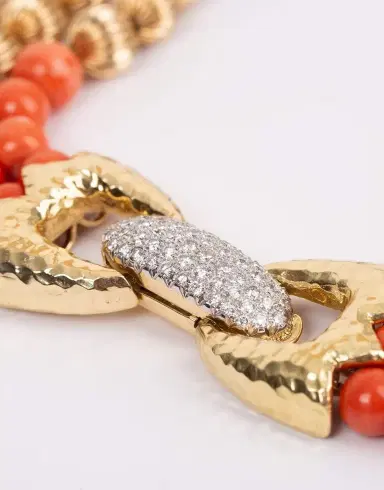 DAVID WEBB Coral and Amethyst Bead Necklace | Thumbnail 3 DAVID WEBB Coral and Amethyst Bead Necklace | Thumbnail 3