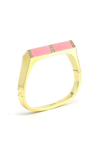 Jenna Blake Coral Diamond Pyramid Bangle | Thumbnail 4